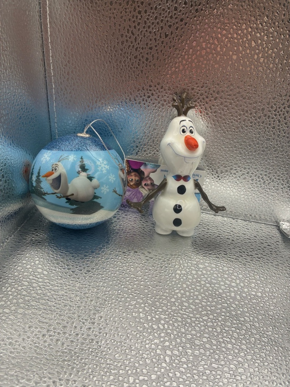 Hallmark Olaf Figure Ornament and Olaf Globe Ornament